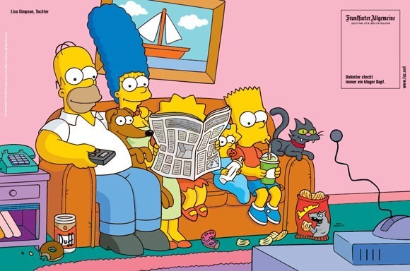 F.A.Z. Kluge Köpfe Kampagne mit Lisa Simpson F.A.Z. Kluge Köpfe Kampagne mit Lisa Simpson